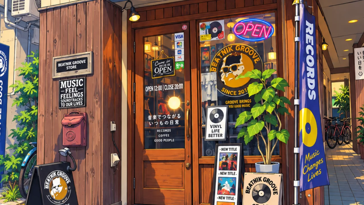 BEATNIK GROOVEの店舗入口